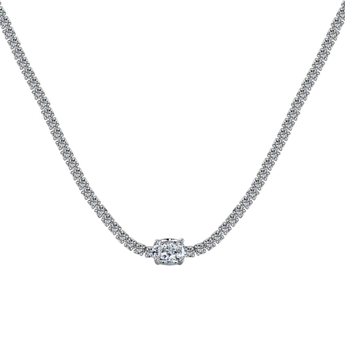 1.0 Carat Shining Oval Cut Necklace