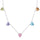 Sparkling Colorful Heart Cut Necklace