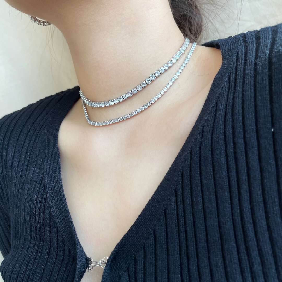 Elegant Tennis Chain Necklace