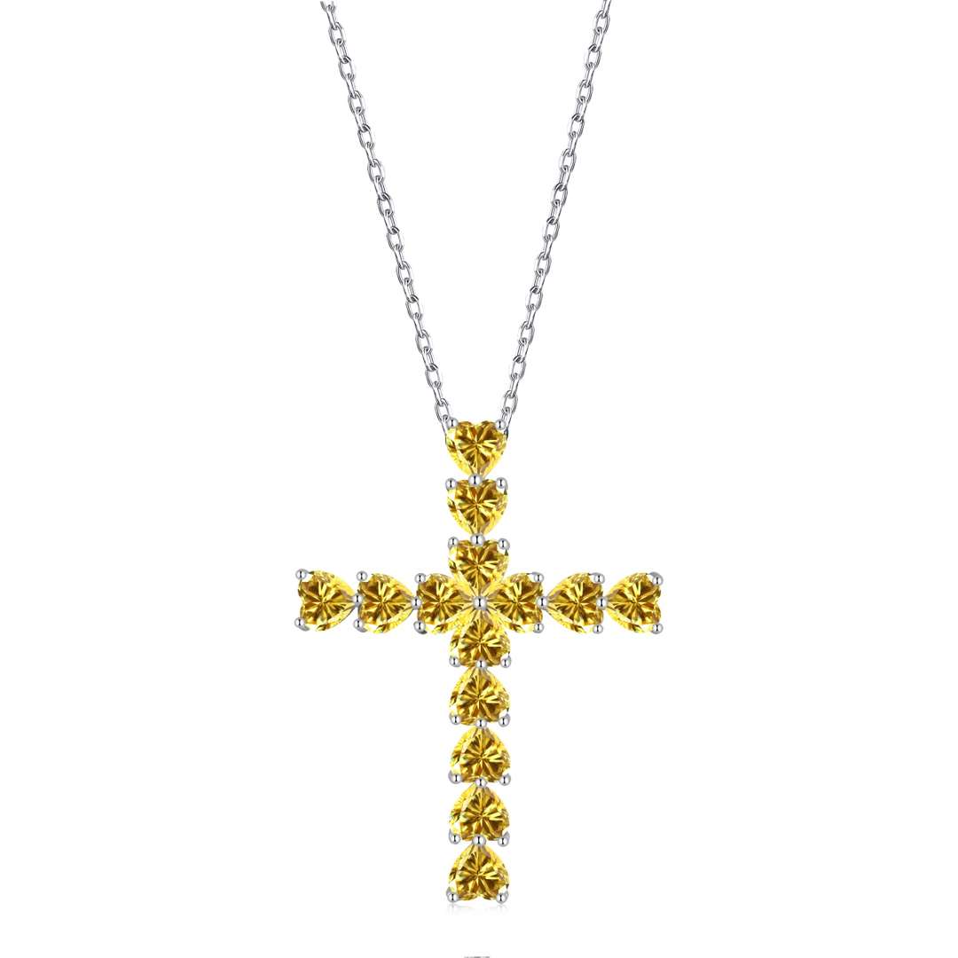 Radiant Cross Shape Necklace