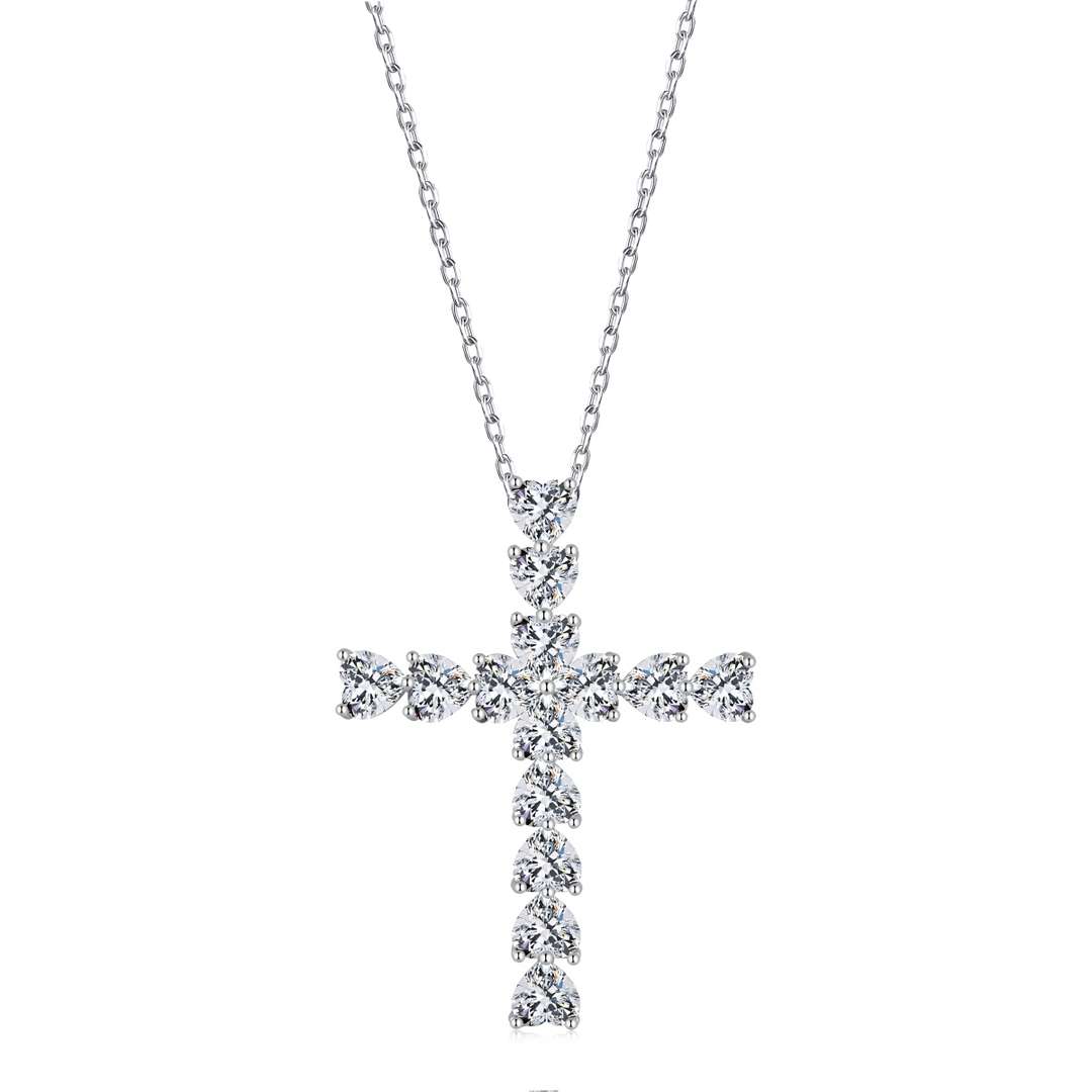 Radiant Cross Shape Necklace