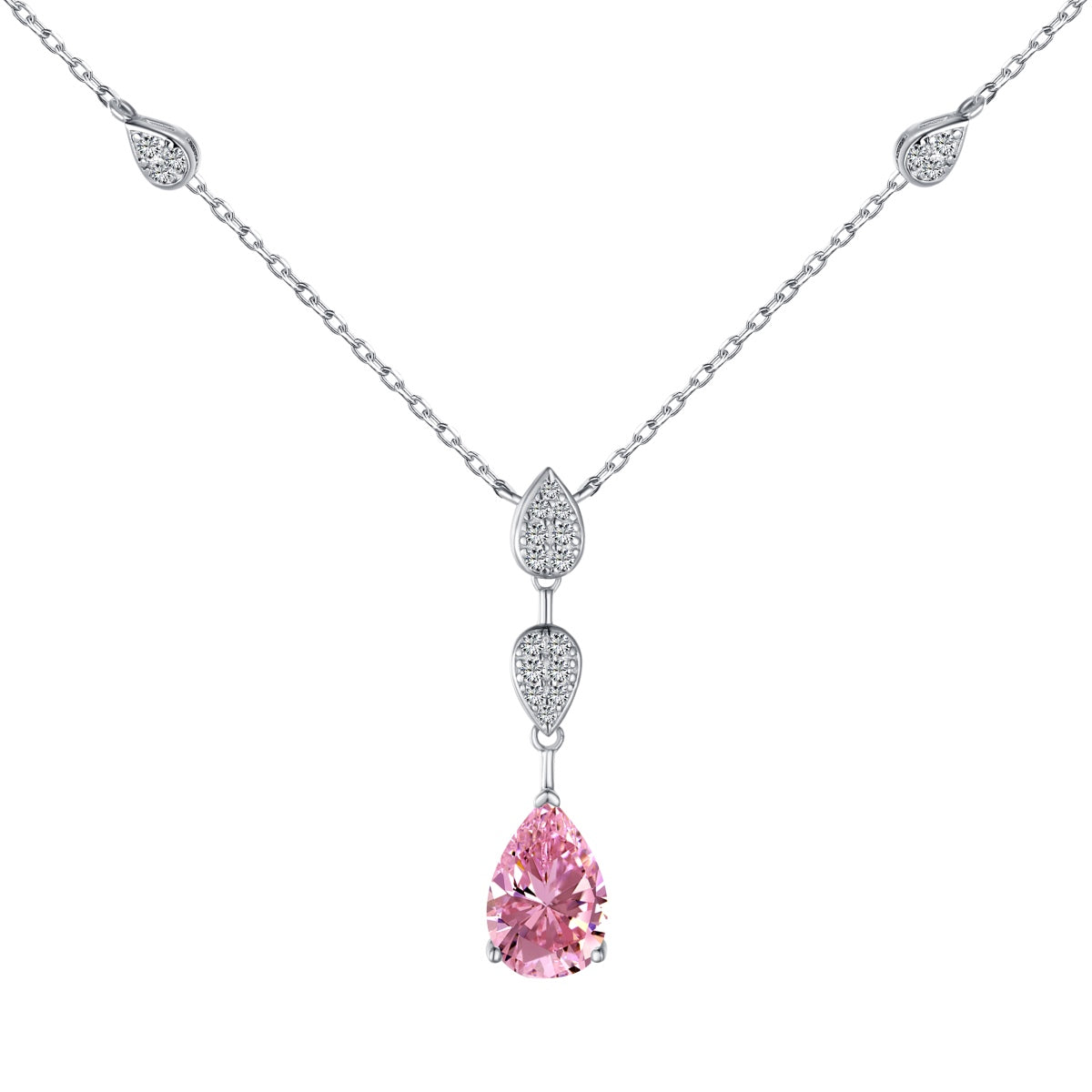 Dazzling Pear Cut Necklace