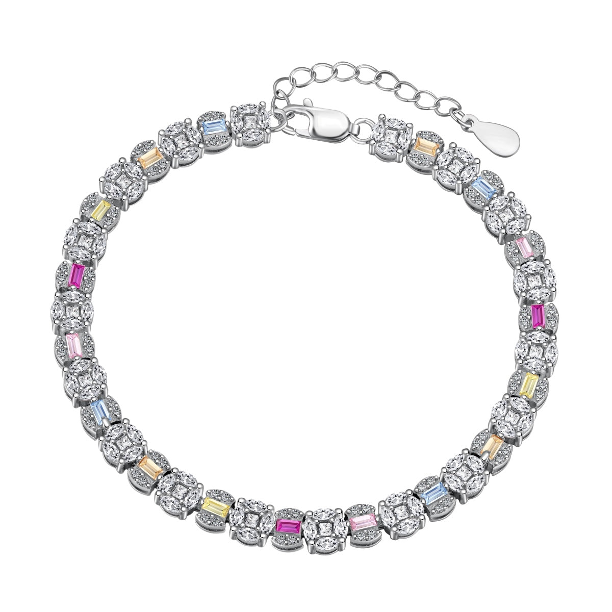 Dazzling Radiant Multi Cut Daily Bracelet