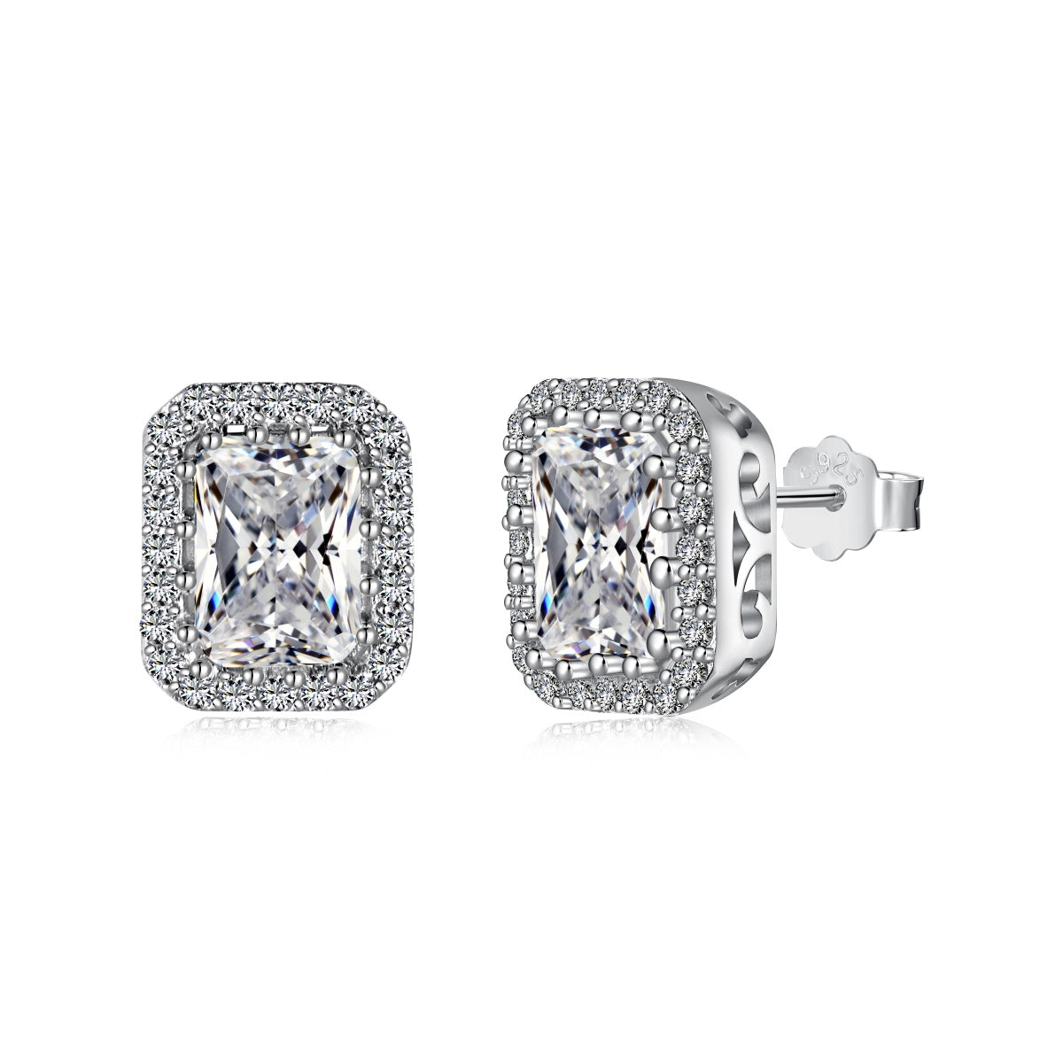 1.0 Carat Luxurious Dainty Emerald Cut Daily Earrings