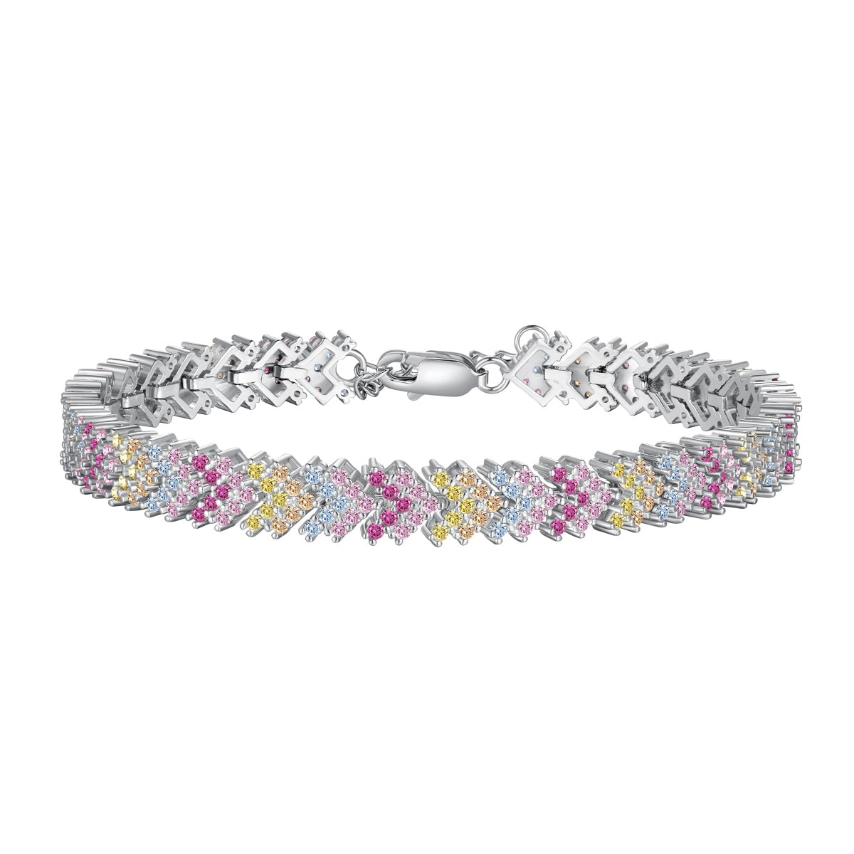 Ornate Sparkling Round Cut Party Bracelet