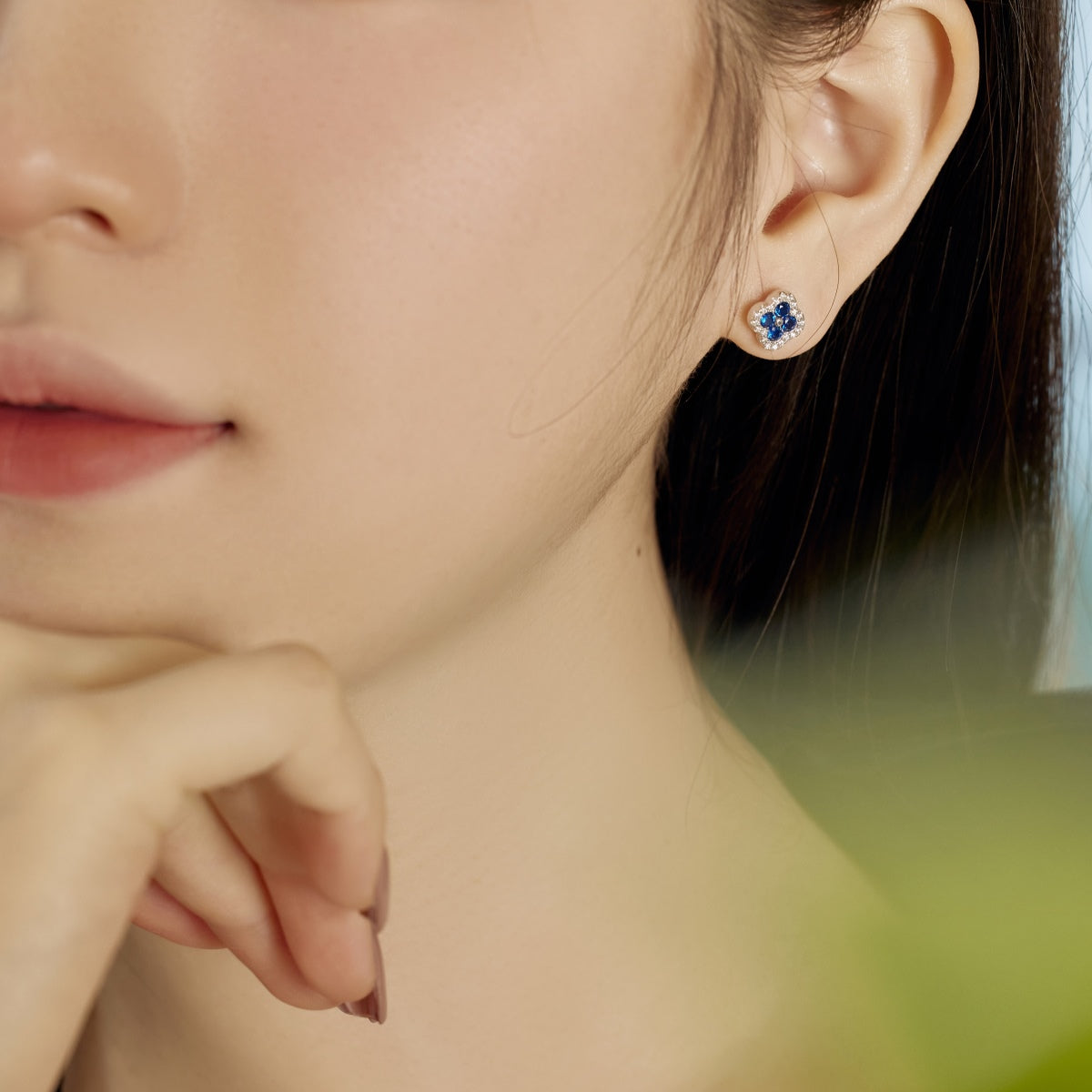 Four-Leaf Clover Flower Shaped Earrings