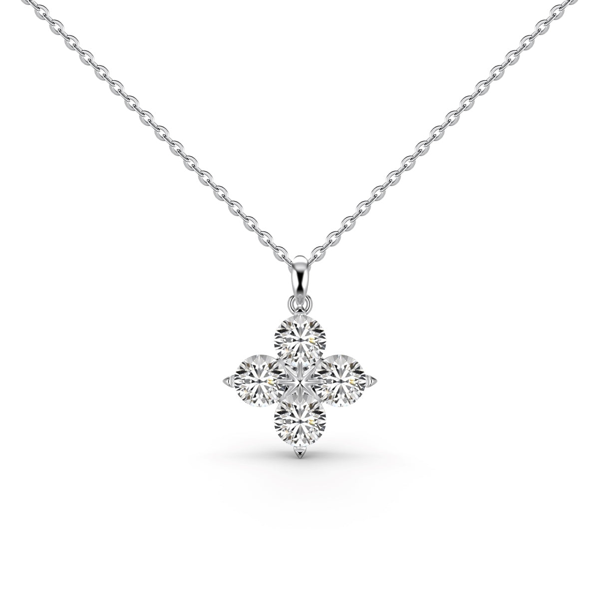 Four-Leaf Clover And Eight-Pointed Star Necklace