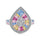 Elegant Colorful Water Drop Shape Banquet Ring