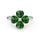 Heart-shaped Four-Leaf Clover Ball Ring