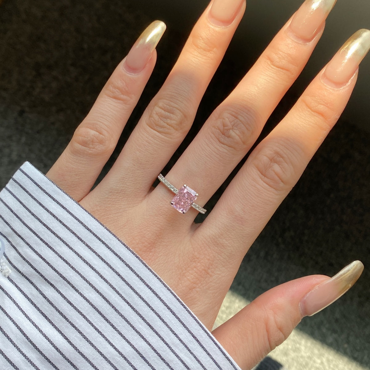 2.0 Carat Dazzling Sparkling Radiant Cut Party Ring