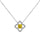 Exquisite Flower Shape Princess Cut Necklace