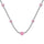 Dazzling Pink Heart Flower Necklace