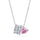 Dazzling Square & Heart Shape Necklace