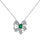 Luxurious Flower Shape Emerald Cut Necklace