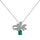 Luxurious Flower Shape Emerald Cut Necklace