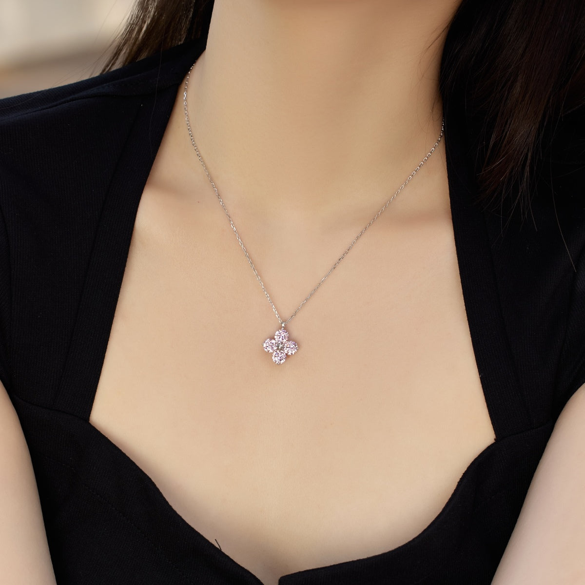 Four-Leaf Clover And Eight-Pointed Star Necklace