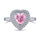 Delicate Ebullient Heart Shape Wedding Ring